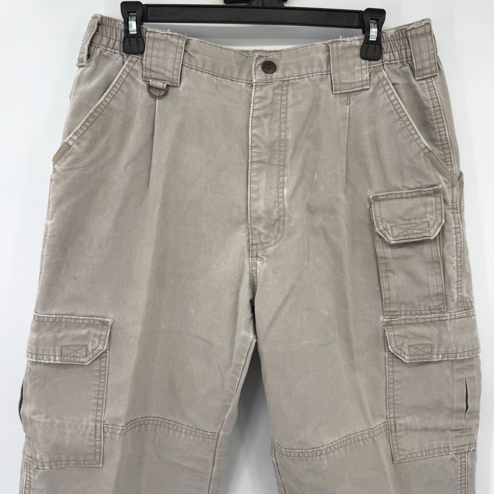5.11 Tactical Pants Mens 34x30 Khaki 74251 Cotton Canvas Cargo Utility Workwear